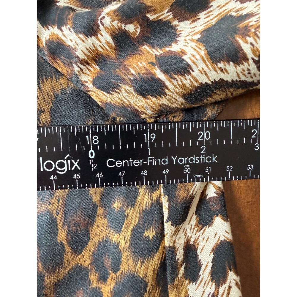 Neiman Marcus Jacket Womens L Leopard Animal Print Cotton Zip Up - Picture 7 of 8